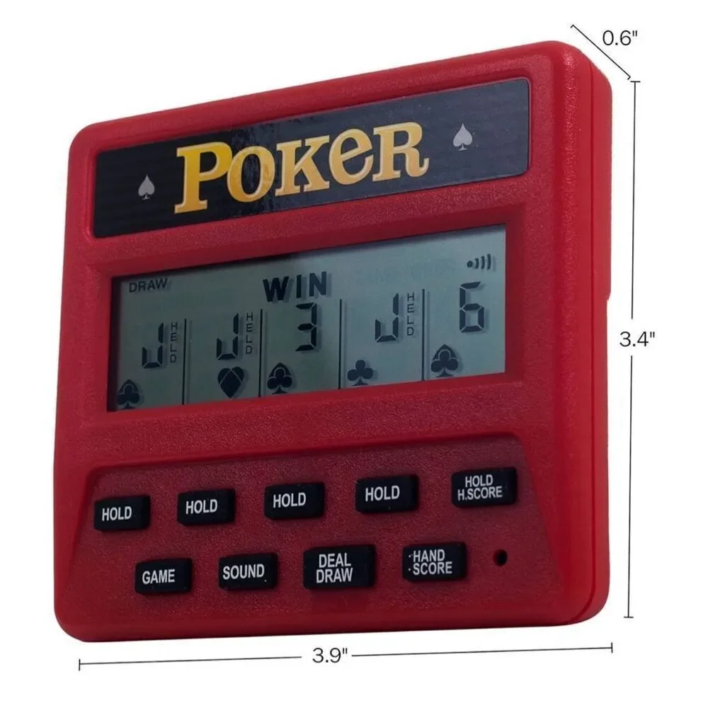 Trademark Poker 5-in-1 Poker Game – Electronic Handheld Games Including Draw
